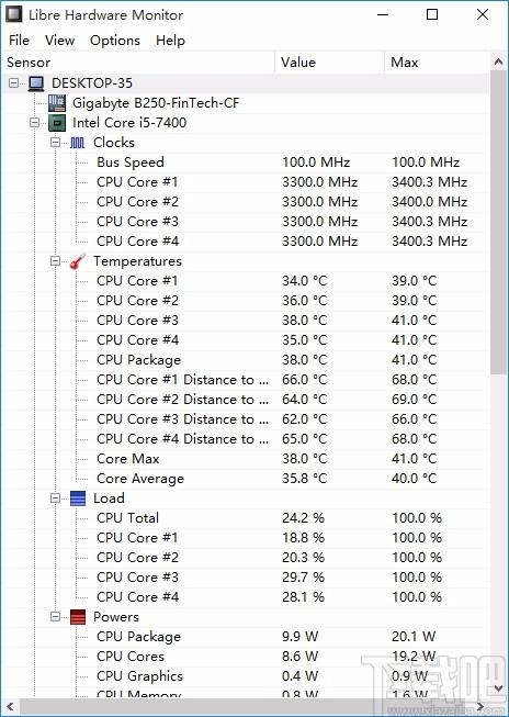 Libre Hardware Monitor下载,电脑硬件监测工具,电脑硬件监测