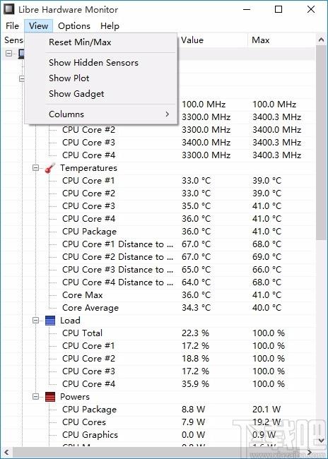 Libre Hardware Monitor下载,电脑硬件监测工具,电脑硬件监测