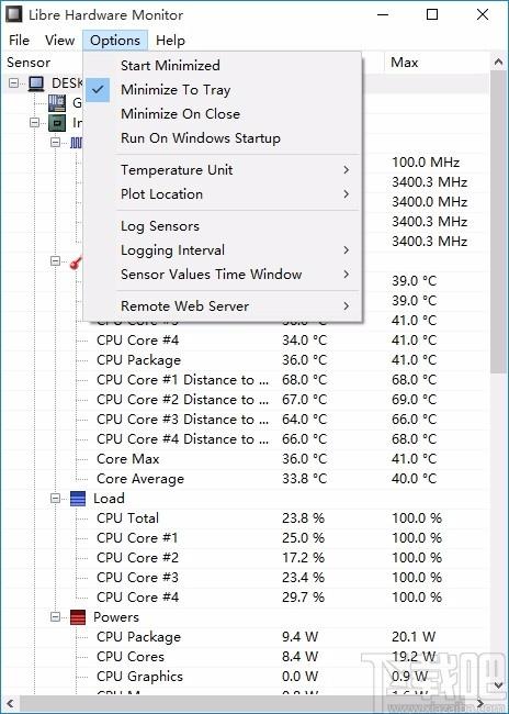 Libre Hardware Monitor下载,电脑硬件监测工具,电脑硬件监测