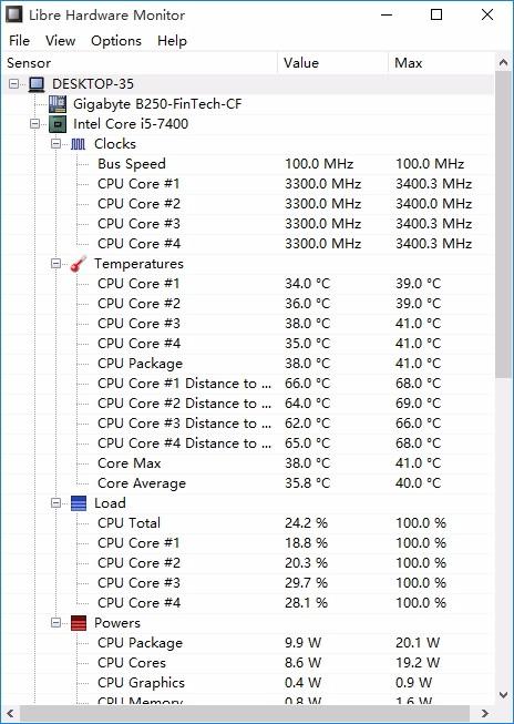 Libre Hardware Monitor下载,电脑硬件监测工具,电脑硬件监测